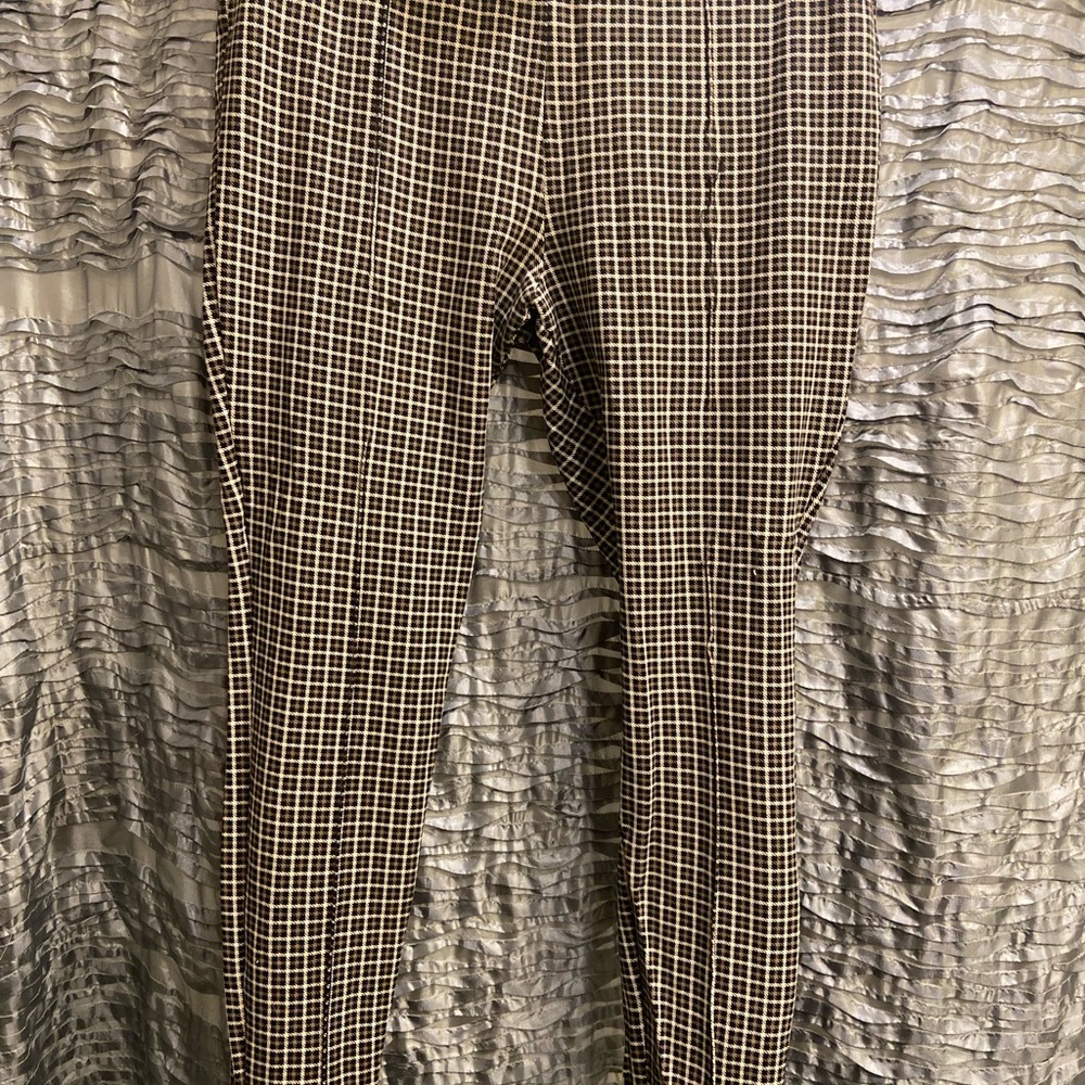 Old Navy High Rise Women’s Checkered Black and White Stretch Pants Size L